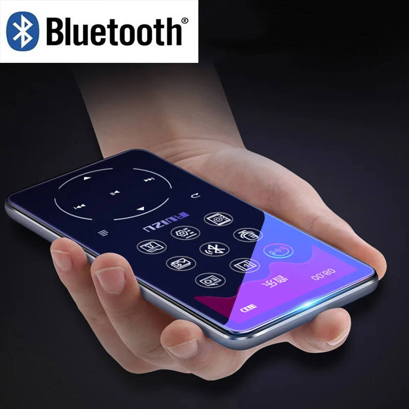 Металлический портативный Спортивный Bluetooth MP4 плеер 8G/16G Mini с экраном 2,4 дюйма Поддержка FM, запись, электронная книга, часы