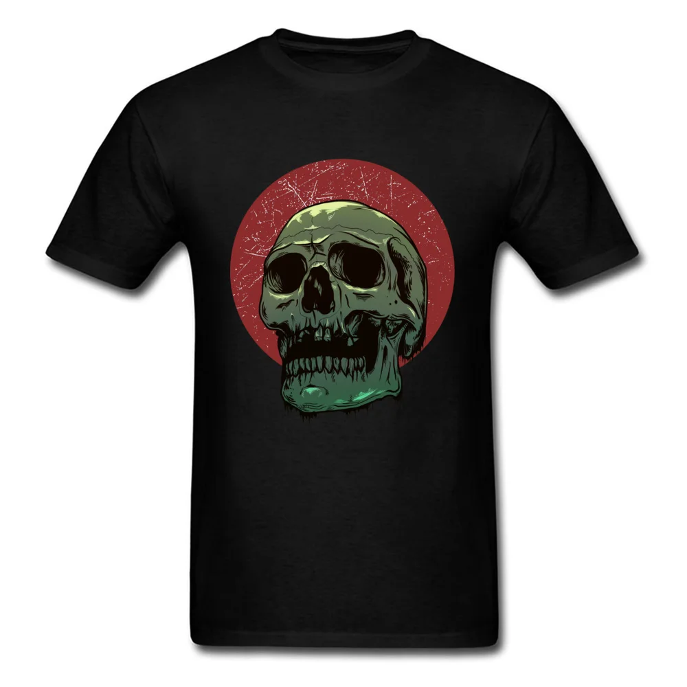 Men T-shirts Swamp skull comfortable T Shirt 100% Cotton Crew Neck Short Sleeve Classic Clothing Shirt Labor Day Swamp skull black