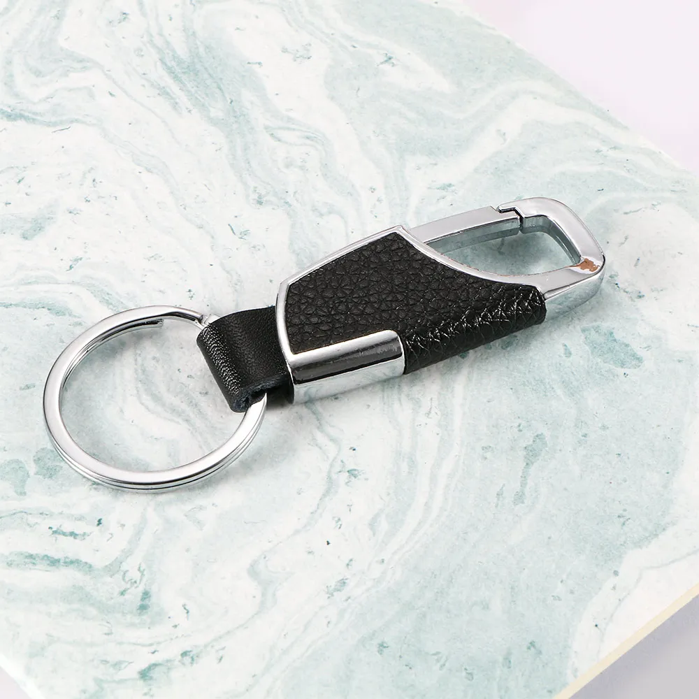 

Genuine Leather Men‘s Car Keychain Bag Pendant Metal Alloy Buckle For Lada Renault Opel Accessories Mini Men Car Key Gifts