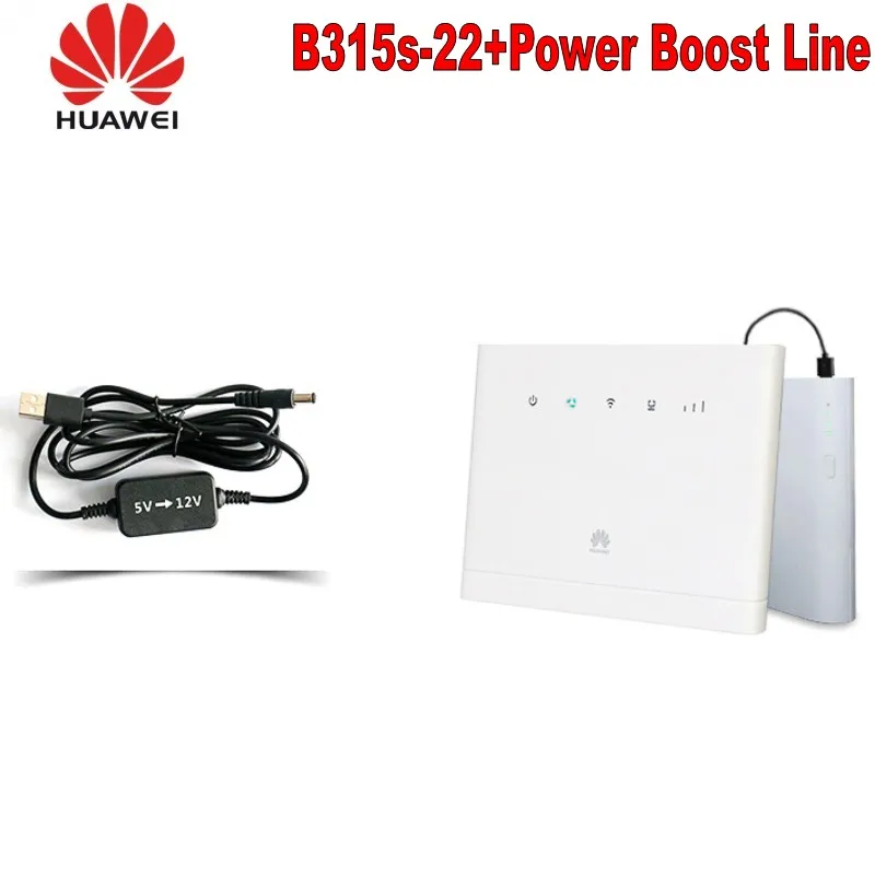 Huawei B315s-22, 4G, FDD 800/900/1800/2100/2600 МГц аппарат, который не привязан к оператору сотовой связи 2600 МГц маршрутизатор с usb power boost линии