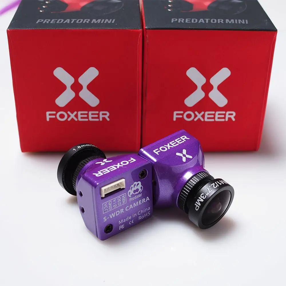 Foxeer Predator V2 стандарт/Мини FPV камера 1000TVL 2,5 мм 1,8 мм PAL/NTSC Super WDR 4:3 для гоночного дрона квадрокоптера