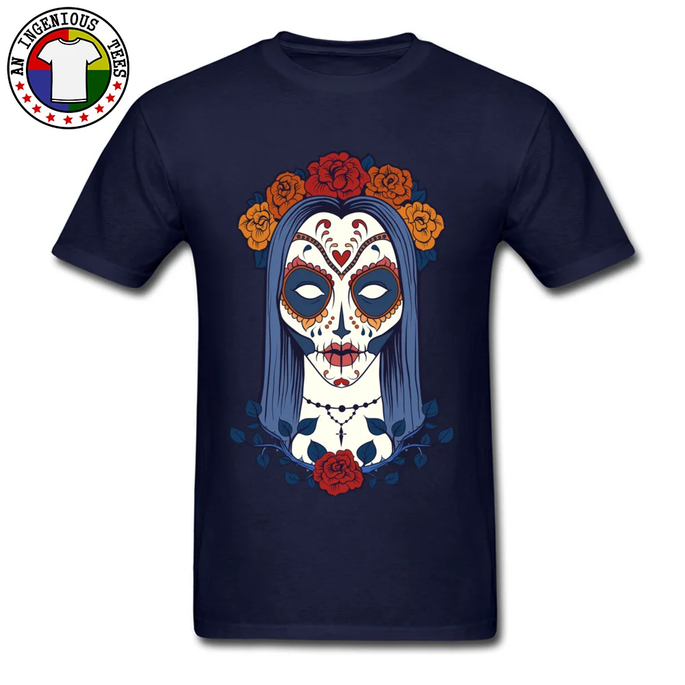 Sugar Skull 41.1 Custom T-Shirt for Boys 100% Cotton Thanksgiving Day Tops Tees Tops Tees Short Sleeve 2018 Round Neck Sugar Skull 41.1 navy