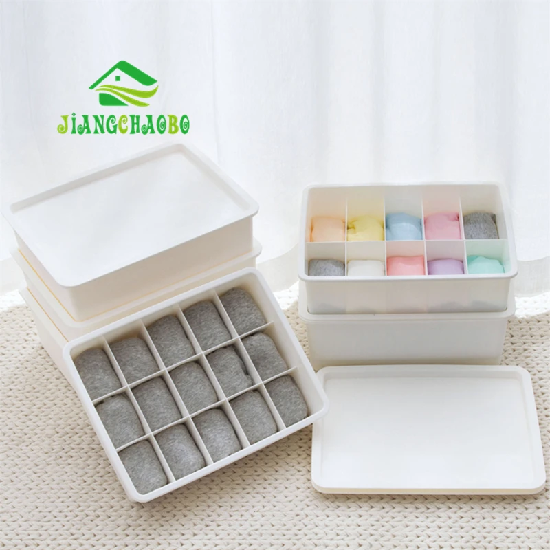 JiangChaoBo منفصلة صندوق تخزين الملابس الداخليّة داخلية فرز مربع درج الجوارب صندوق تخزين المنزل صندوق تخزين من البلاستيك JiangChaoBo منفصلة صندوق تخزين الملابس الداخليّة داخلية فرز مربع درج الجوارب صندوق تخزين المنزل صندوق تخزين من البلاستيك