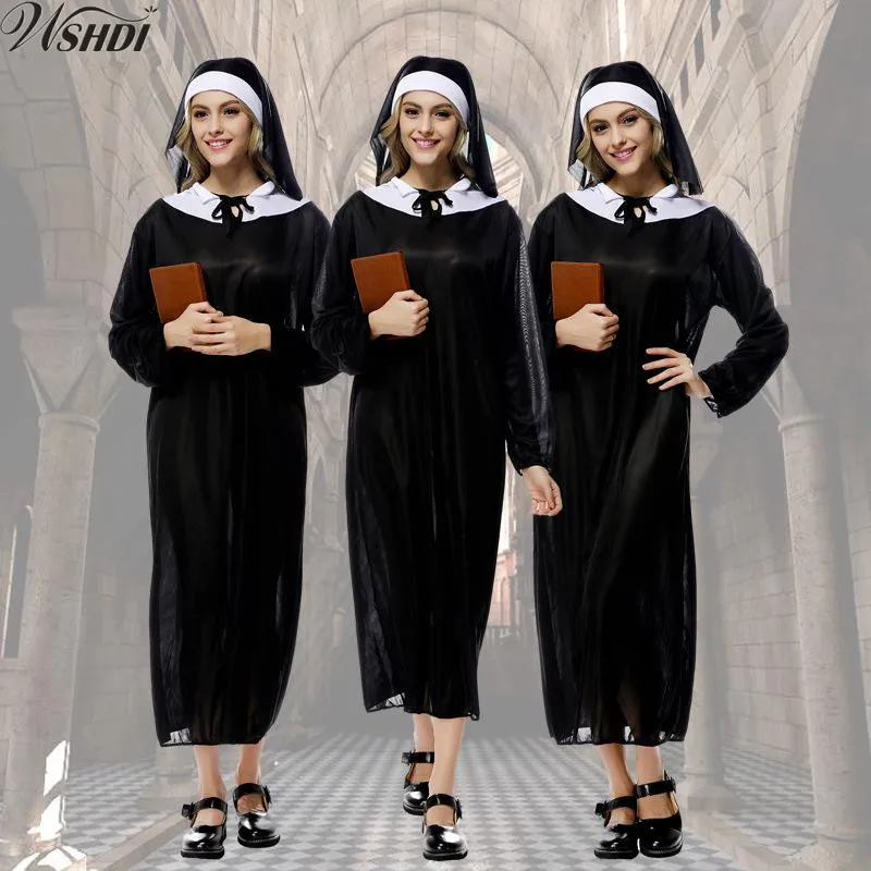 

The Virgin Mary Costume Adult Women Halloween Party Cosplay Catholic Nun Fancy Dress