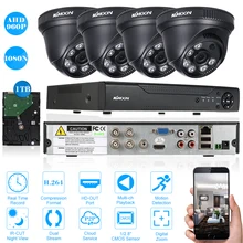 KKmoon 4CH AHD 1080N DVR CCTV Системы с 4 шт. 3,6 мм AHD 960P ИК CCTV Камера безопасности Камера видеонаблюдение Системы комплект 1 ТБ