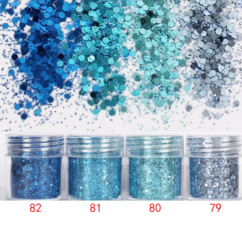 

10ml in one jar Nail Glitter Green Blue Paillette Colorful Nail Sequins Powder For Nail Art UV Resin Jewelry Glitter Craft