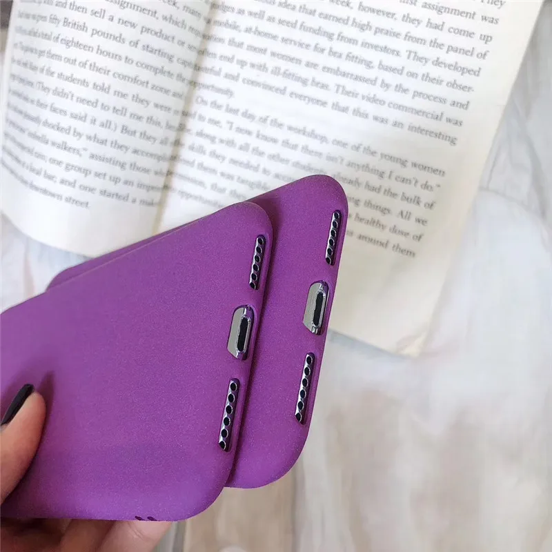 Матовые фиолетовые однотонные чехлы для телефонов Xiaomi Redmi Note 7 8 8SE 9 9SE Lite K20 Pro Мягкий силиконовый чехол из ТПУ