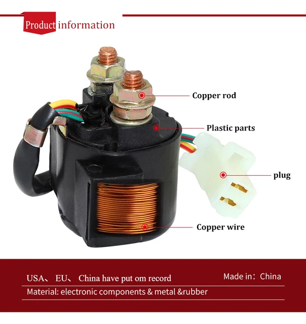 Motorcycle Electrical Starter Relay Switch For Yamaha Xj700