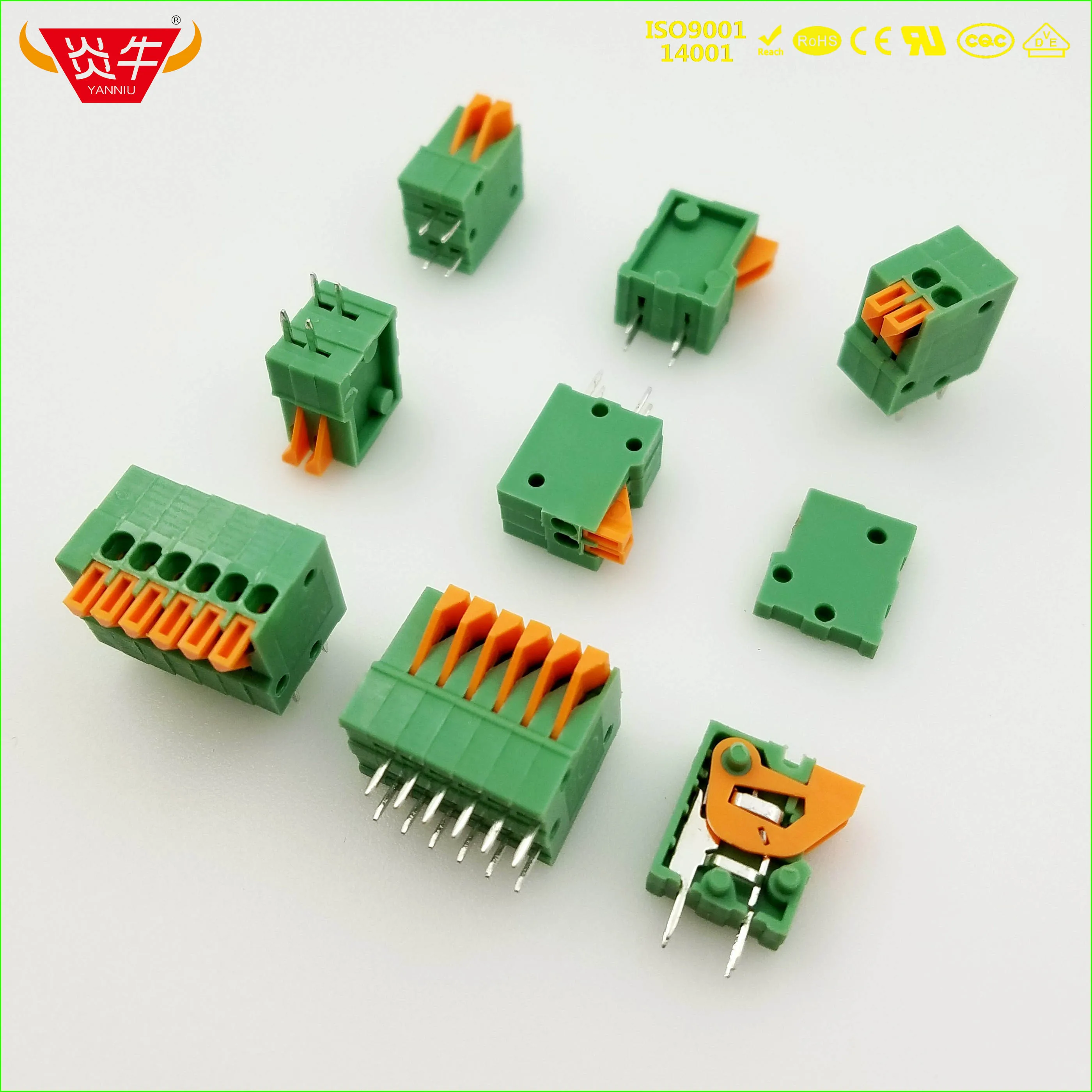 

KF141V 2.54 2P ~ 12PIN PCB SPRING TERMINAL BLOCKS DG141V 2.54mm 2PIN ~ 12PIN FFKDS/V-2.54 1791813 PHOENIX CONTACT DEGSON KEFA