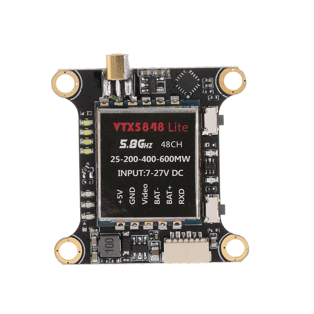 

Mini VTX5848 LITE 48CH 5.8G 25mW 200mW 400mW 600mW Switchable Transmitter for RC FPV Racing Drone Quadcopter