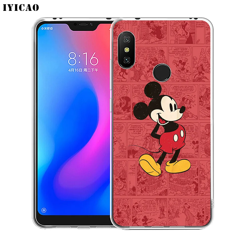 IYICAO Веселый Микки Маус Мягкий силиконовый чехол для телефона Xiaomi Redmi 4A 5A 6A