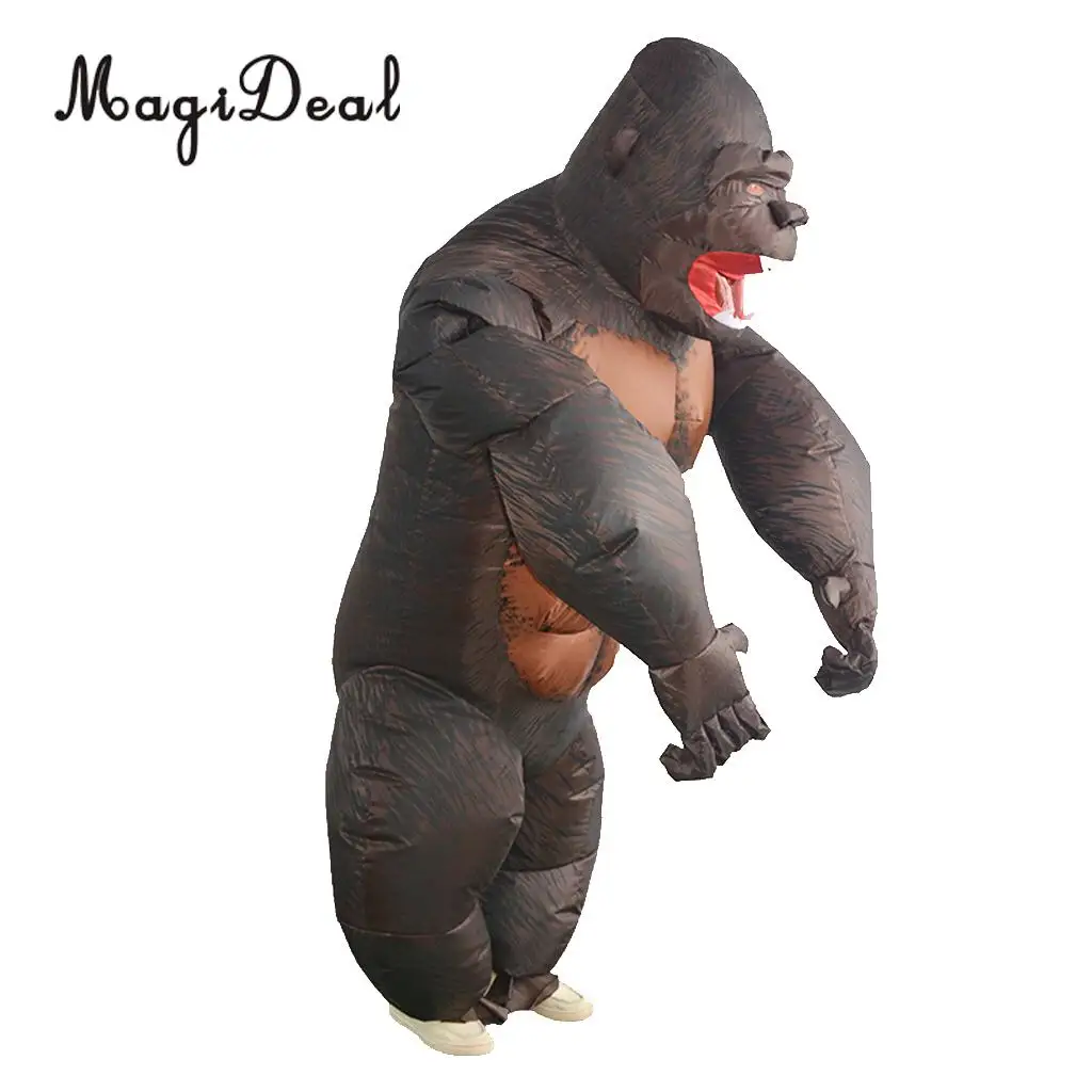 MagiDeal Забавный надувной костюм гориллы маскарадный костюм для вечеринки для Хэллоуина Косплей Вечерние