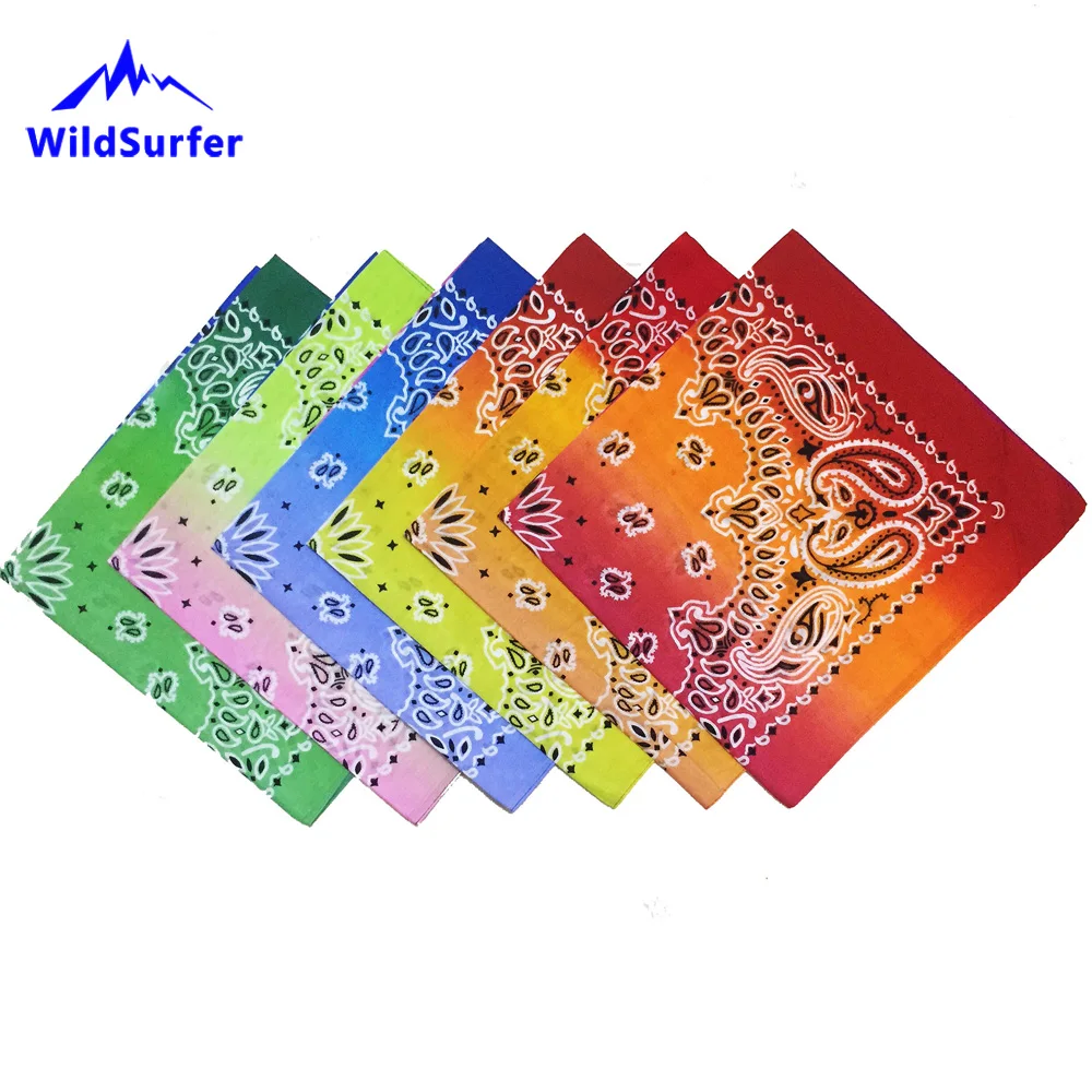 WildSurfer Cotton Multifunctional Bandana Gradient Cashew Headwear Sport Wristband Women Snood Riding Mask Hiphop Scarves FJ10 WildSurfer Cotton Multifunctional Bandana Gradient Cashew Headwear Sport Wristband Women Snood Riding Mask Hiphop Scarves FJ10