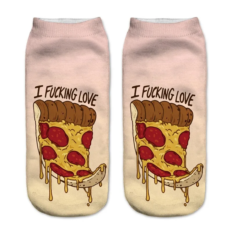 Dreamlikelin 3D пицца, гамбургер суши 1 пара Женские забавные носки Модные хлопковые Полиэстеровые гибкие носки