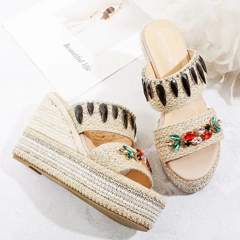 2019 new summer Bohemian platform wedge sandals