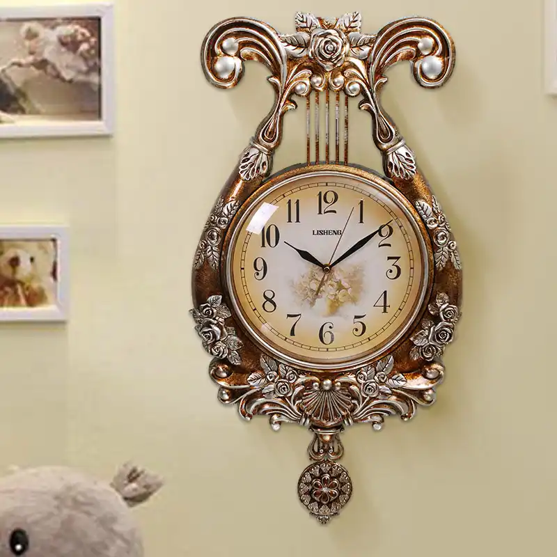 Creative Retro Wall Clock Living Room Bedroom Decoration Living Room Bedroom Wall Decoration
