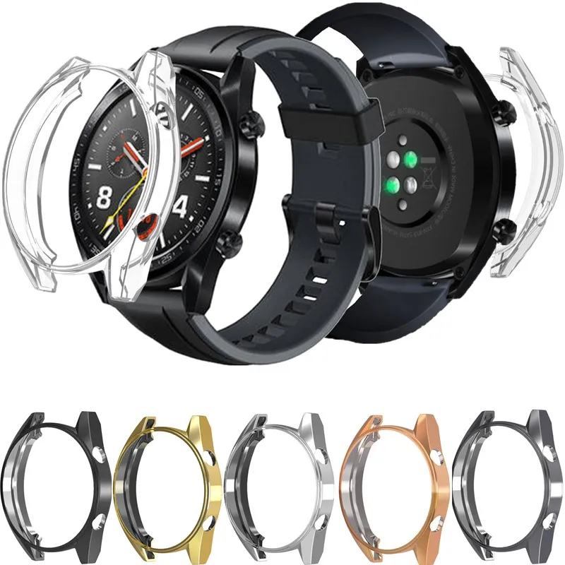 Тонкий чехол для Huawei Watch GT модный новый мягкий из ТПУ защитная сменная смарт рамка