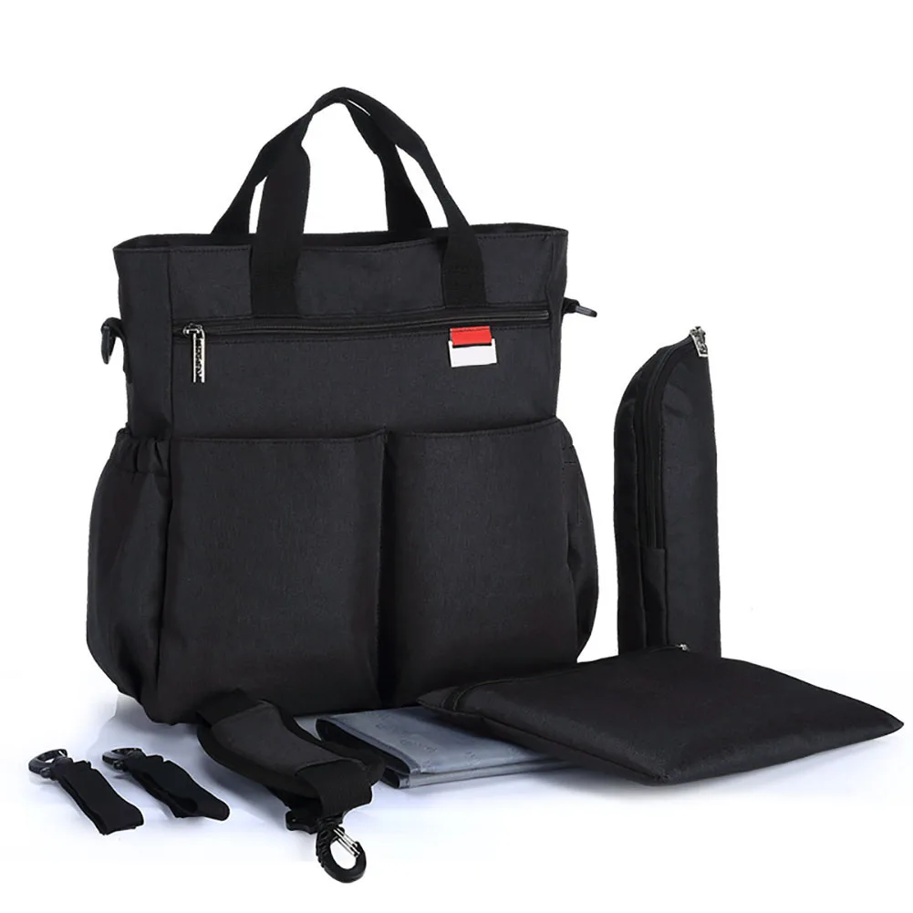 

With Strap Diaper Bag Multifunction Wear Resistant Storage Leakproof Baby Stroller Large Capacity Waterproof Multi Pocket Zipper