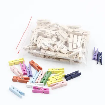 

30pcs Mini Wooden Clothes Pegs For Photo Paper Peg Pin Clothespin Decor Craft Clips School Office Stationery 25mm 30mm 35mm