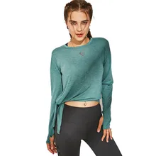 Новые рубашки для йоги для женщин Vital бесшовные с длинным рукавом укороченный топ с отверстием для большого пальца, облегающие топы для спортзала, рубашки для тренировок, одежда для бега