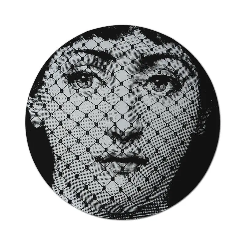 Rosenthal Piero fornasetti стильный нескользящий коврик для мыши 200x200 мм, резиновый коврик маленького размера, Круглый игровой Нескользящий Резиновый коврик 20x20 см - Цвет: case 3