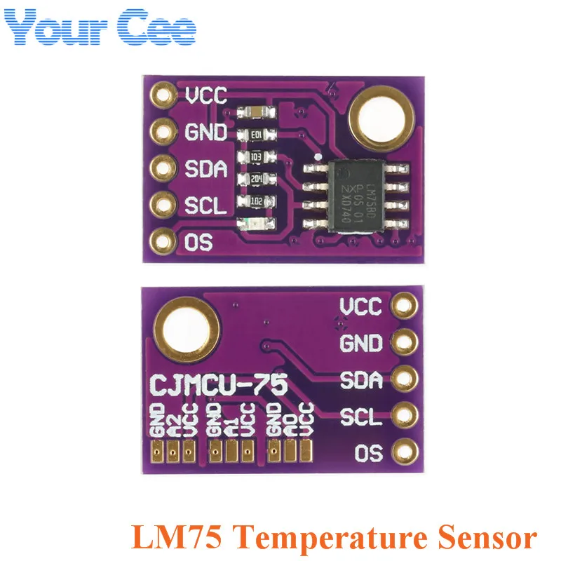 

LM75 Sensor Module Temperature Sensor High Speed I2C IIC Interface High Precision LM75A