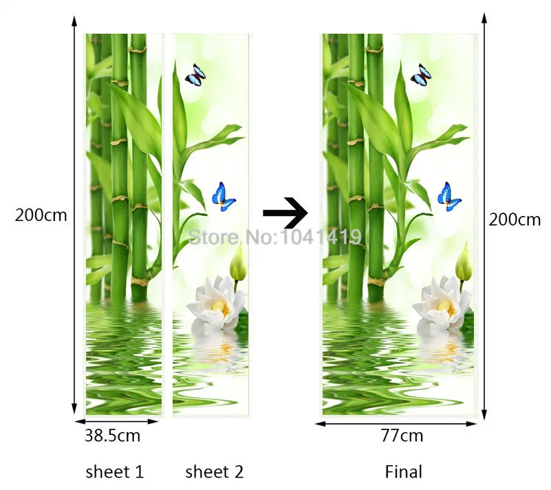 3D обои современные Зеленые Бамбуковые фото фрески обои для гостиной спальни двери Стикеры классический домашний Декор ПВХ водонепроницаемый 3 D