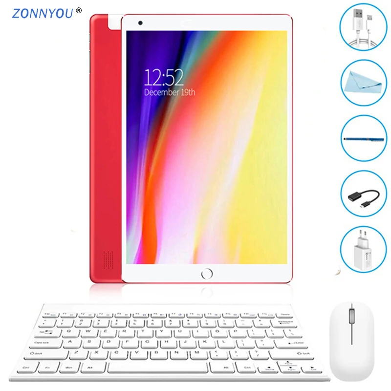 

New 10.1 inch Tablet Android 7.0 Quad Core 3G Phone Call 32GB Dual SIM Support Wi-Fi Bluetooth 4.0 Tablet PC +Keyboard