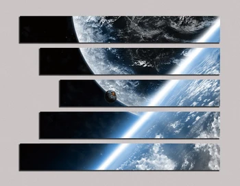 

Top fashion 5pcs Oil Painting On Canvas about "Earth photos" home Decor Modern living room decoration wall stickers RM5-078