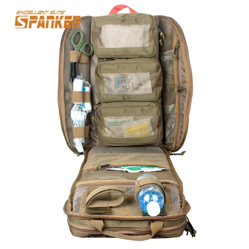 

SPANKER Tactical MOLLE Medical Backpack Military First Aid Kit Backpack Emergency Assault Combat Rucksack Outdoor Hunting Bags