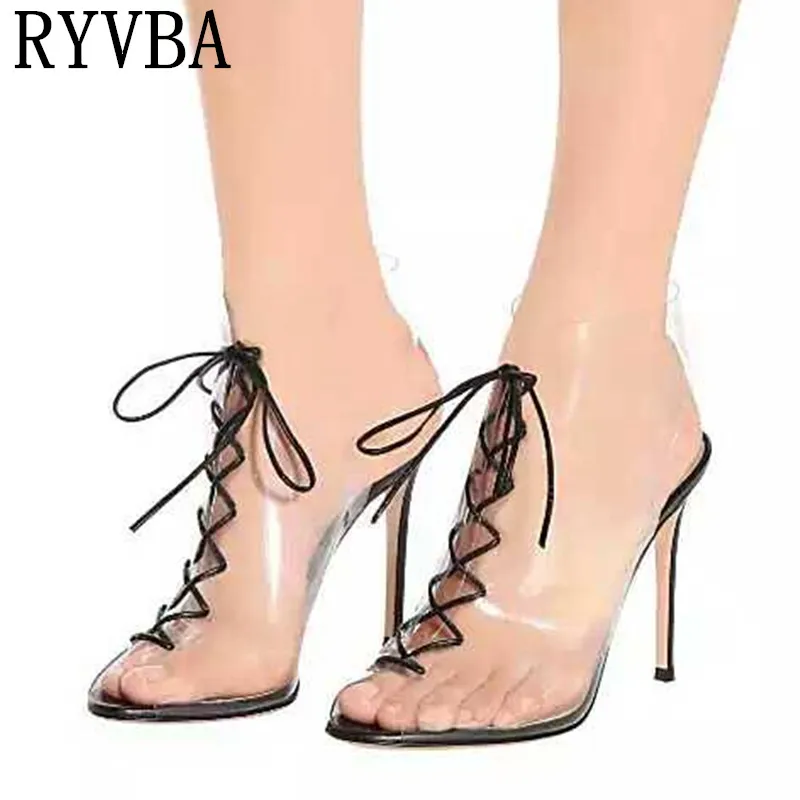 

RYVBA women summer genuine leather sliver sandal woman thin high heels sandals shoes for ladies peep toe sandalias mujer 2019
