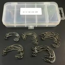 50 шт. 2#1#1/0#2/0#3/0# приманка карп морские рыболовные крючки с коробкой снасти Аксессуары