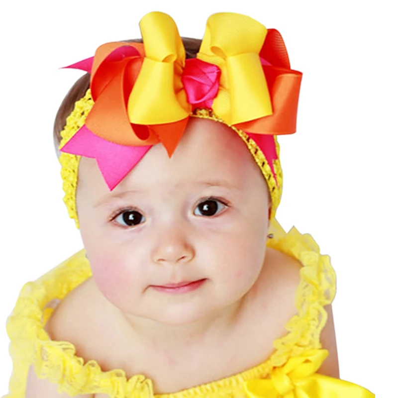 

1PC Big Bows Hair Accessories Kids Headband Elastic Hair Bands Hair Bows Headbands hc010