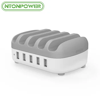 

NTONPOWER 5 Ports USB Charger Desktop Dock Station 2.4A Smart Charging