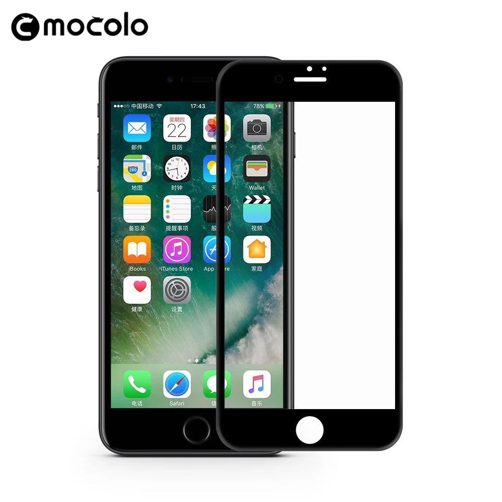 Mocolo 3D 0 26 мм полноэкранное закаленное стекло для iPhone 6s 7 8 Plus 9H Защитная пленка