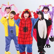 Kids Unicorn Pajamas Flannel Animal Unicorn Cosplay Pyjamas Boys Girls Winter Children Sleepwear Onesies for 4 6 8 10 12 Years