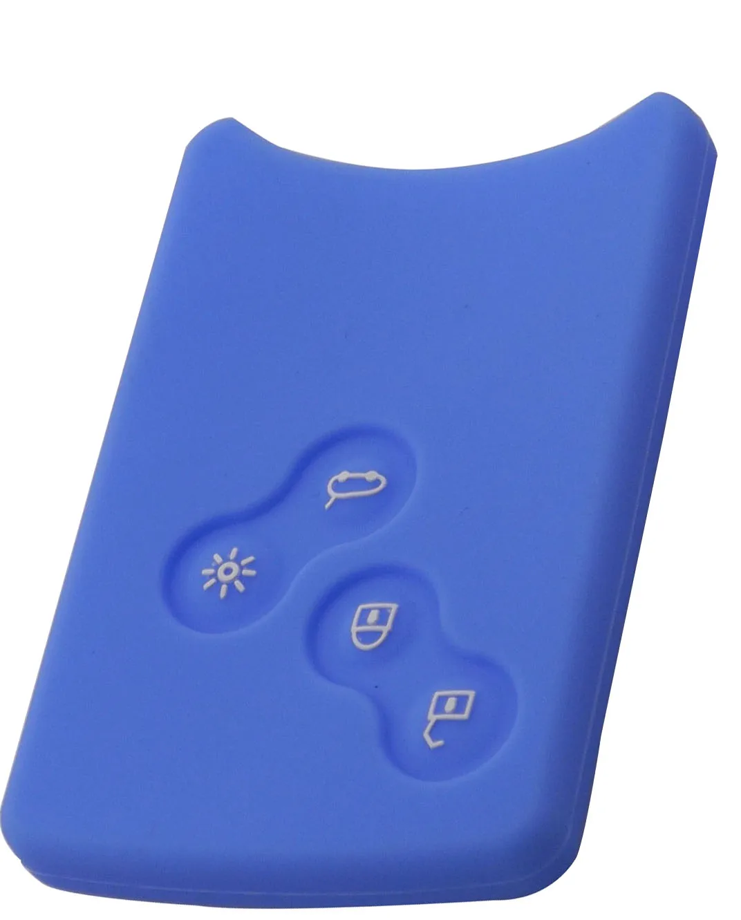4 кнопки силиконовый резиновый чехол для ключей протектор для Renault Clio Logan Megane 2 3 Koleos Scenic карта брелок для ключей автомобильный стиль - Название цвета: light blue