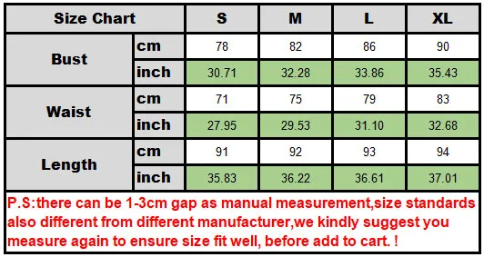 Size chart dashiki