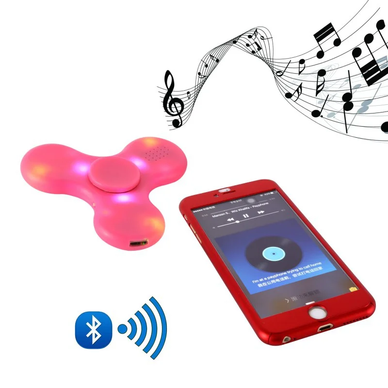 MINI 2017 Bluetooth Speaker Music Fidget Spinner EDC Hand Spinner For Autism And Kids/Adult Funny Fidget Toy 7529