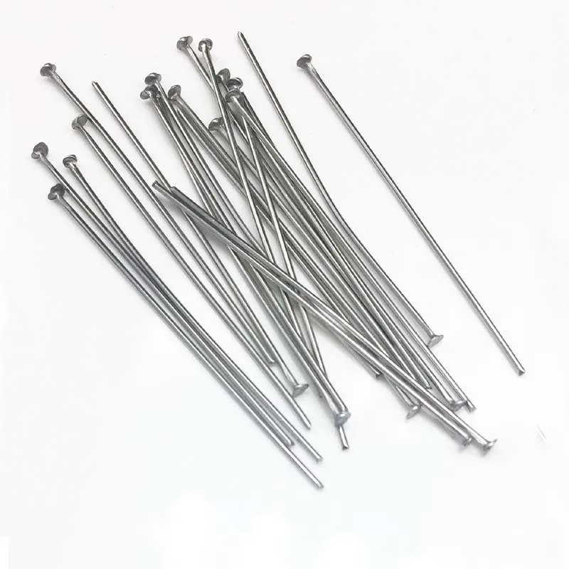 

200pcs Stainless Steel Flat Head Pin Silver Tone 25mm 30mm 35mm 40mm Nail Headpin for DIY Beading Craft Jewelry Making 21 Gauge