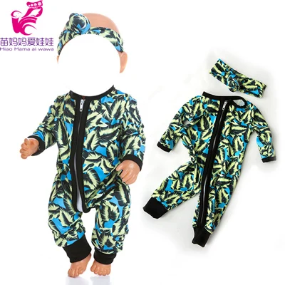 17inch reborn baby Doll clothes pajama set baby doll jumpsuit for 18