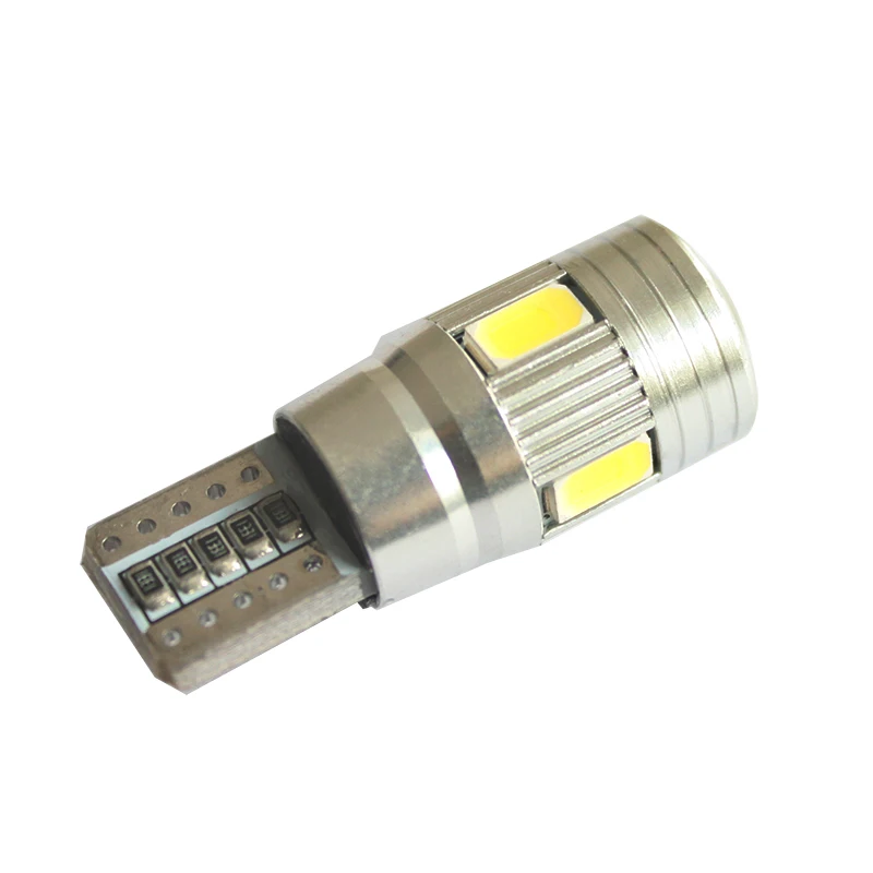2016 New update 6 colors T10 LED 1 PCS Auto Car Light Bulb 5730 SMD 6 LED W5W 12V Interior Parking Projector Lens for car lamp