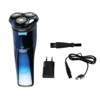 

Kemei KM-7350 3D Electric Shaver Triple Floating Blade Heads Shaving Rechargeable Razor Men Electric Shaver drop Shipping
