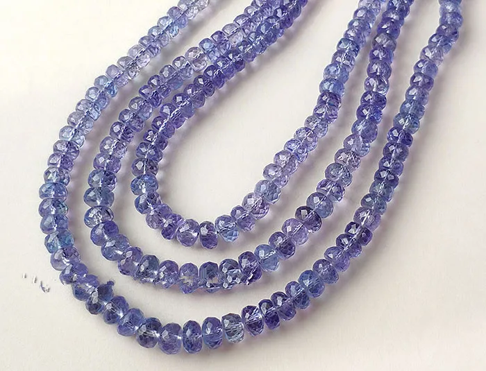 

loose beads Tanzanite roundel faceted 4-5mm 32cm AA for DIY jewelry making FPPJ wholesale beads nature gem stone