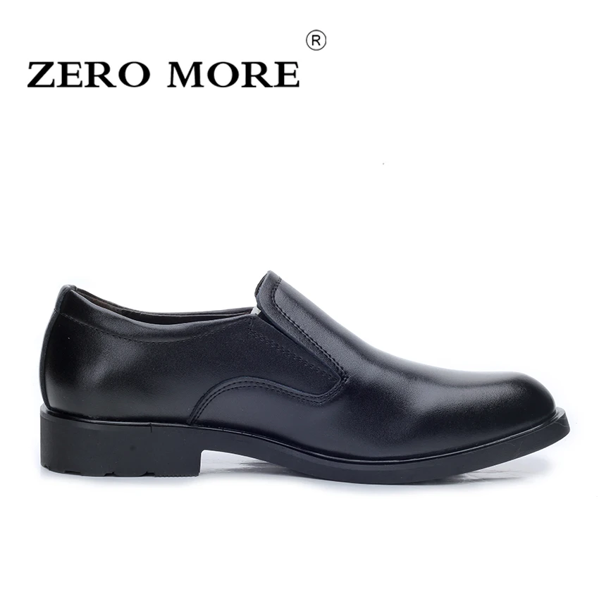 ZERO MORE Slip On Men Shoes Split Leather Casual Fashion Pointed Toe Loafers Men Dress Business Solid Formal Men's Shoes Black ZERO MORE Slip On Men Shoes Split Leather Casual Fashion Pointed Toe Loafers Men Dress Business Solid Formal Men's Shoes Black