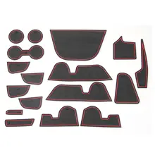 BBQ@ FUKA 17 шт. синий Противоскользящий коврик ворота Слот коврики весь набор резиновый подходит для Jeep Compass автомобильный чехол аксессуар красный/синий