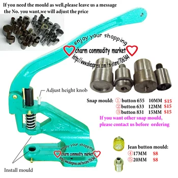 

fasten button tool for jean snap rivet eyelet buttons machine PUNCHER HOLE SMB-001