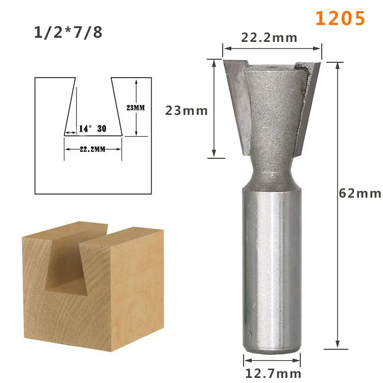 1pc1/4 1/2 мм хвостовиком Высокое качество промышленных Класс Дровосек ласточкин хвост фрезы для дерева Вольфрам Гравировка инструмент