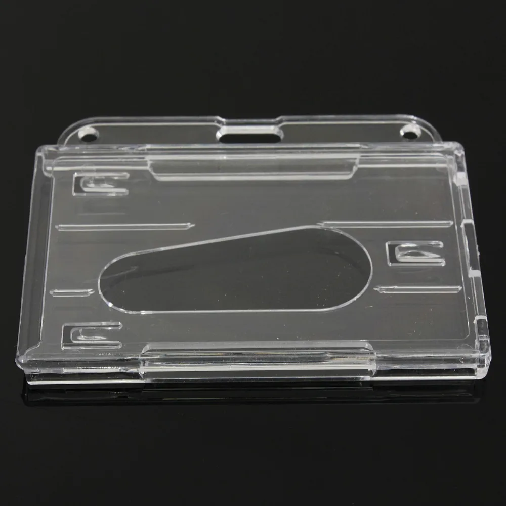 1 шт. 3 жесткий пластиковый Горизонтальная карта держатель прозрачный значок ID крышка