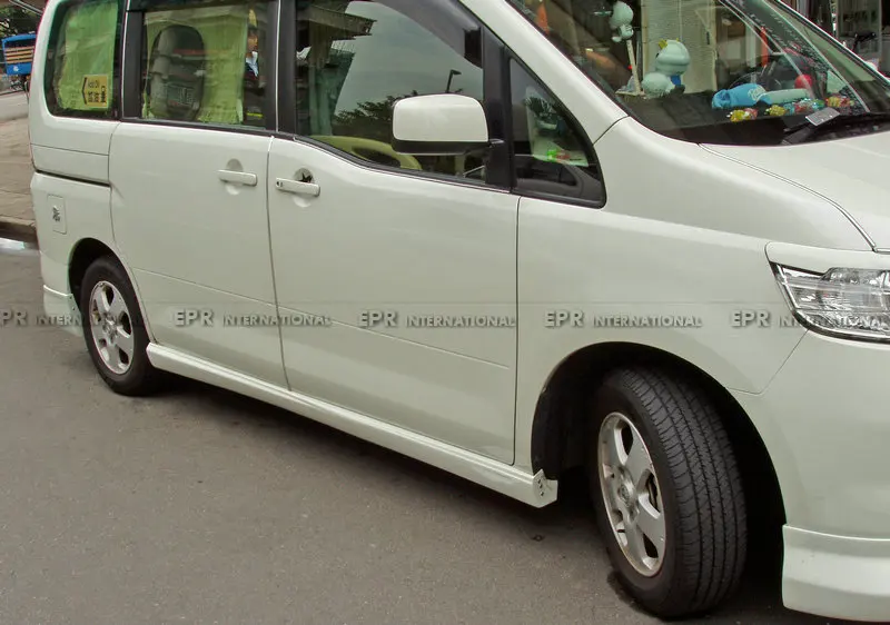 Для Nissan Serena C25 СТЕКЛОВОЛОКНО FRP JP Стиль передняя губа/боковая юбка обвес(2005-2011